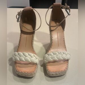 Dolce Vita Braided Espadrille Wedge Sandals Tan / Natural Size 7.5
